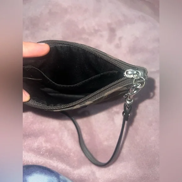 Coach brown wristlet wallet small wristlet coach brand wallet pouch wristlet - Picture 7 of 8